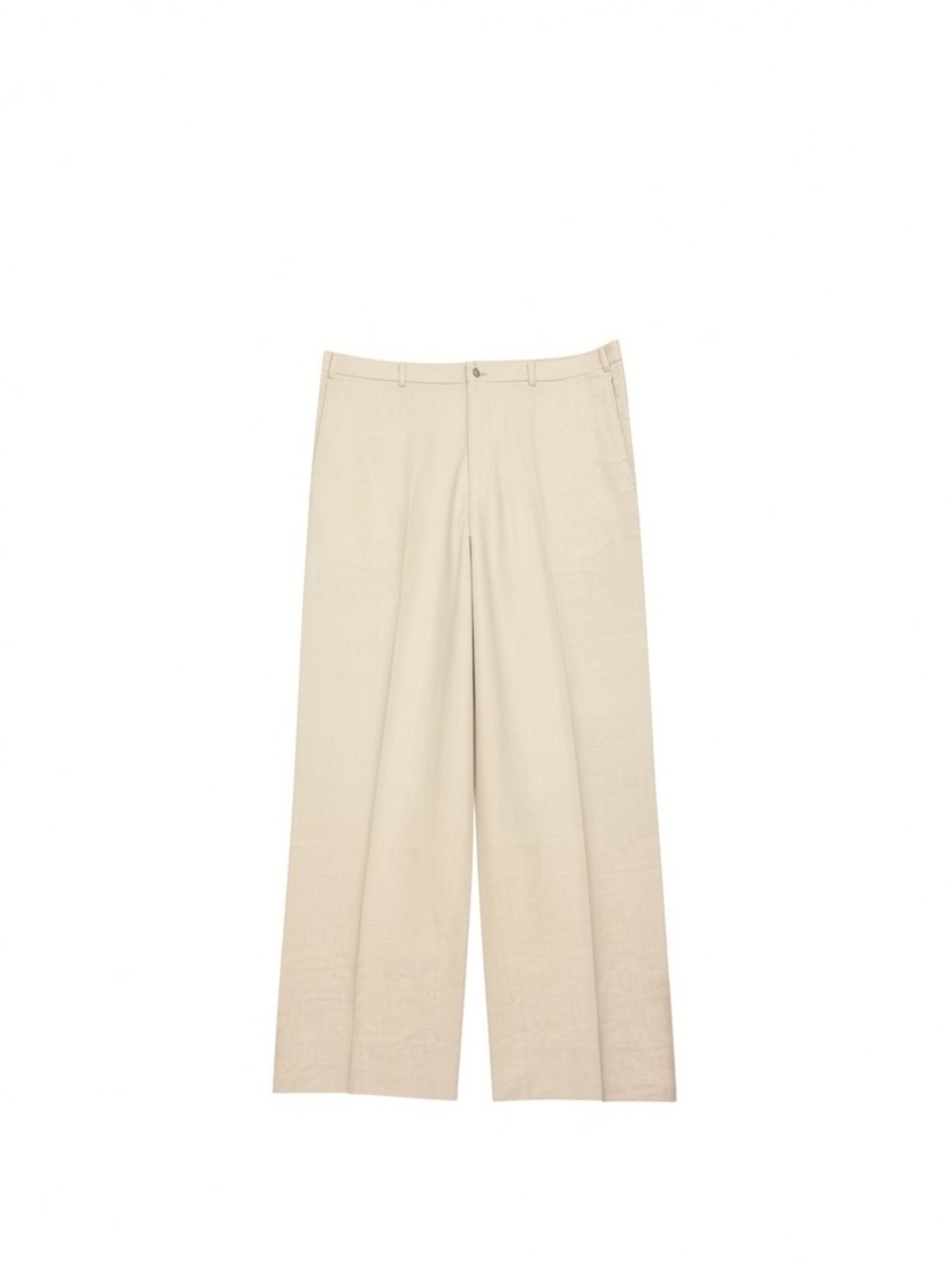 Alan Flusser Men's Linen/Rayon Beige Flat Front Dress Pants 36x32